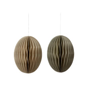 Osterei Set Farbe Sand mit Waben Struktur aus Papier von Bungalow DK