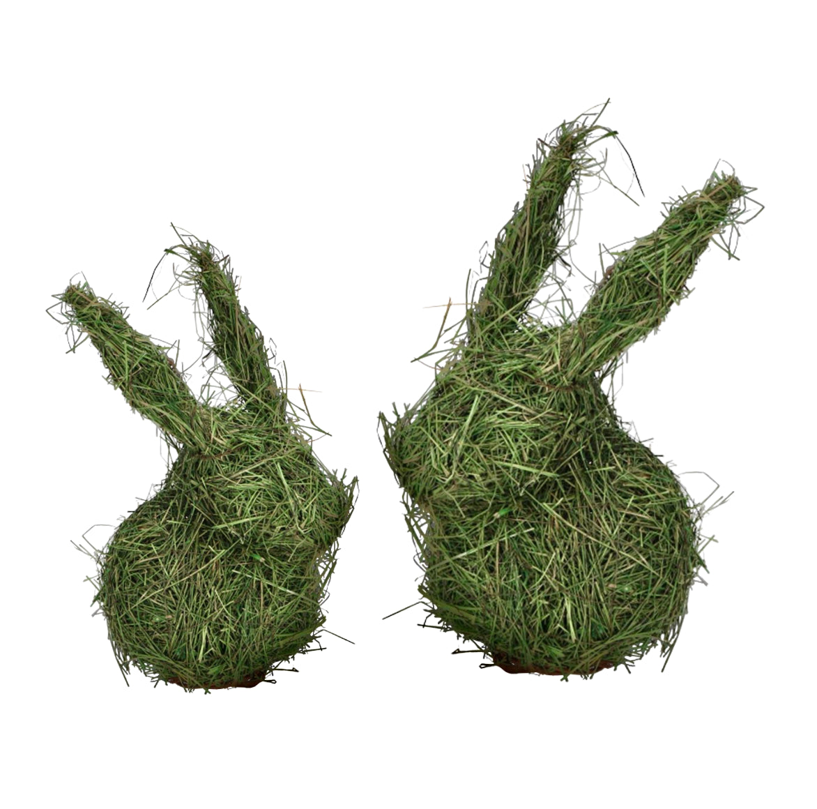 Hase aus natürlichem Gras als Dekoration im Landhaus Stil für den frühling und Ostern