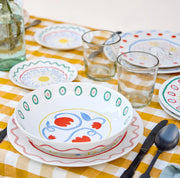 Handgemalte rote Tulpen Pastateller Summer Bliss Geschirr Kollektion Laetitia Rouget bei Soulbirdee
