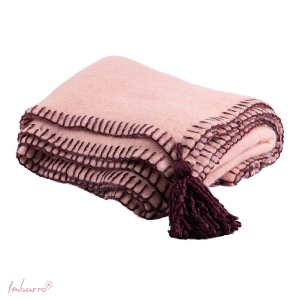 Plaid decke rosa boho wohndecke quasten bommel soulbirdee imbarro geschenk weihnachtsgeschenk