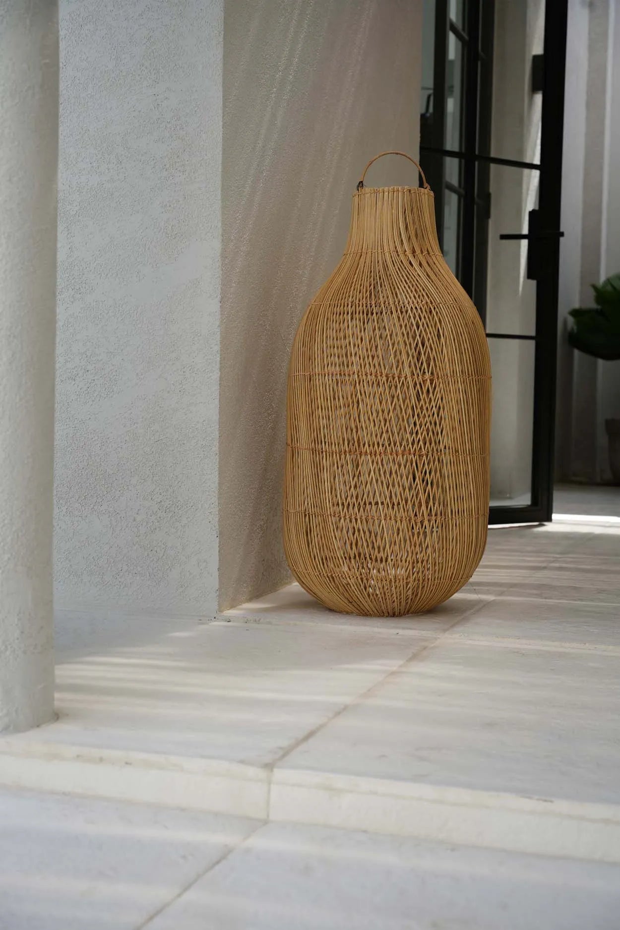 Rattan Lampenschirm Kendi L Bodenlampe Soulbirdee Lampenshop