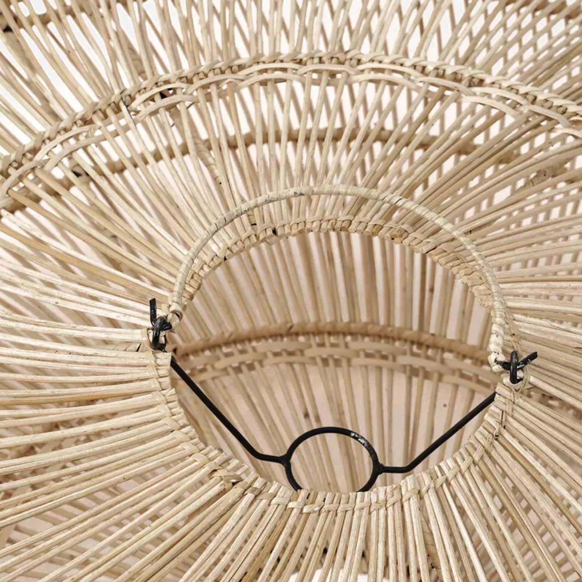 Rattan Lampenschirm | oberseite | Lampenschirm groß XL XXL | Hängelampe Lampenschirm | Lampe kaufen | Soulbirdee Lampenshop