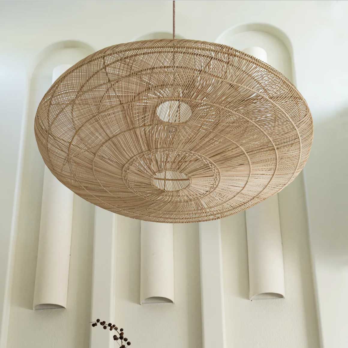 Rattan Lampenschirm MACARON ✓ XL & XXL ✓ Boho Design-Leuchte – Soulbirdee