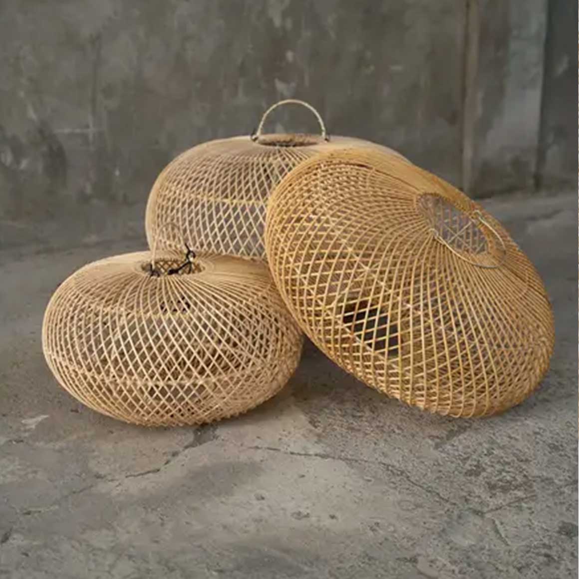 Rattan lampenschirm lampe hängelampe pendelleuchte wholly rund gross soulbirdee onlineshop