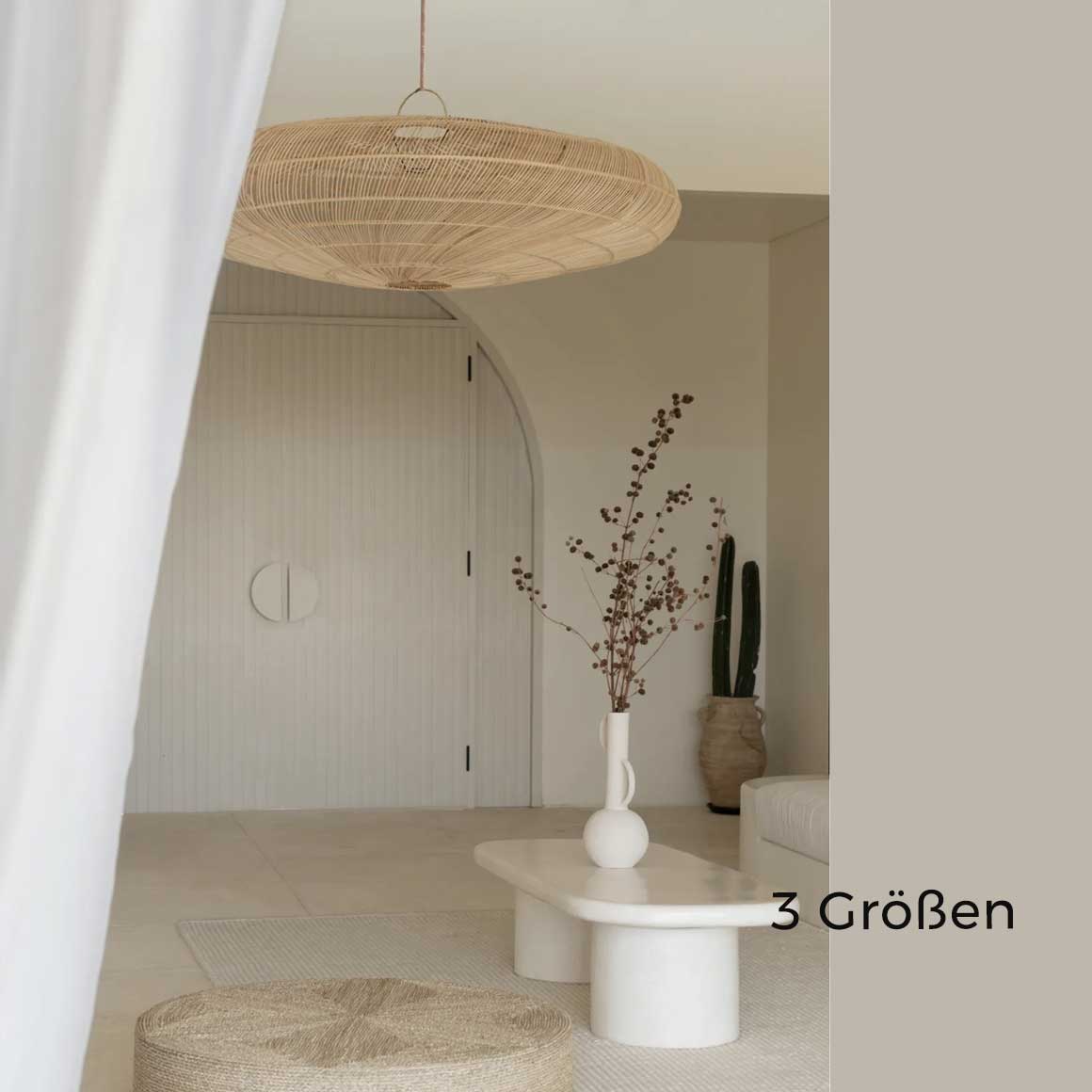 Rattan Lampenschirm MACARON ✓ XL & XXL ✓ Boho Design-Leuchte – Soulbirdee
