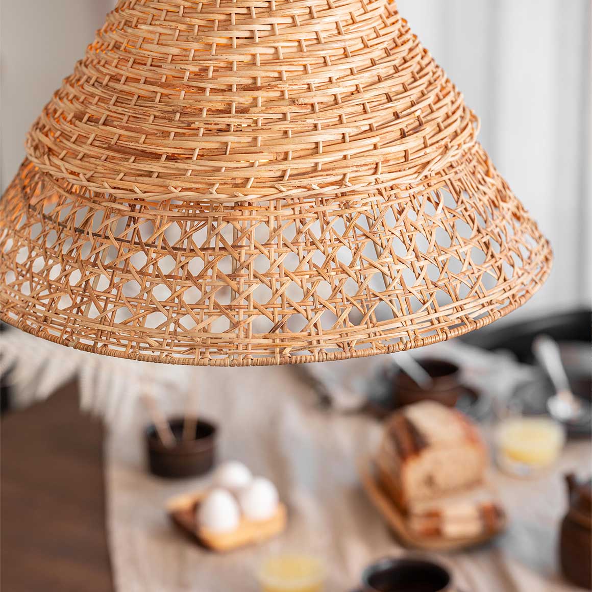 Rattanlampe hängelampe wohnzimmerlampe pune soulbirdee