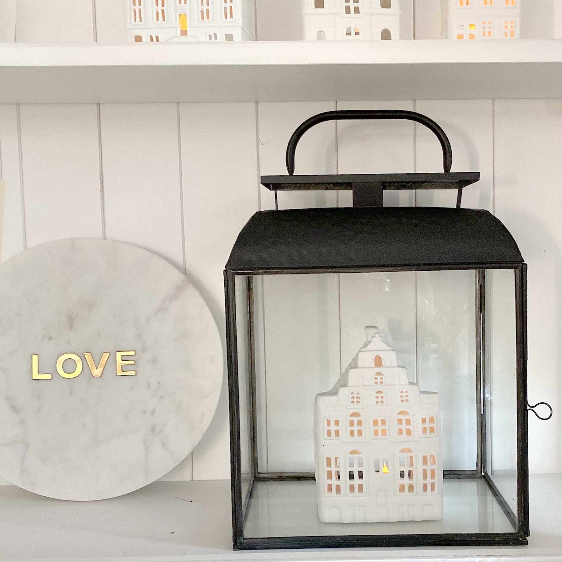 Rundes Marmorbrett LOVE goldene Text, Servierbrett BeHome Soulbirdee Onlineshop