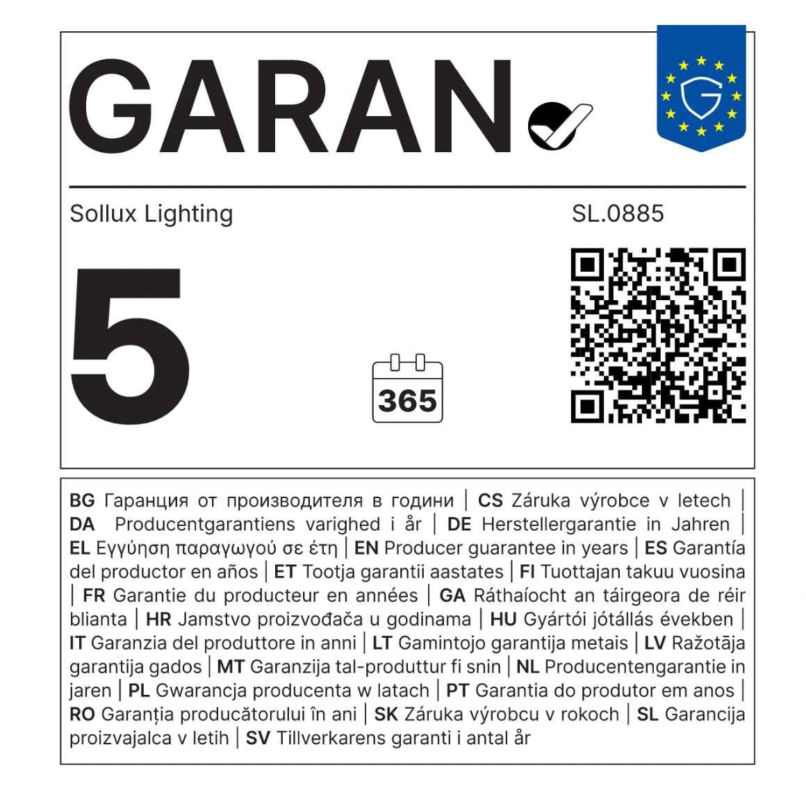 sollux garan SL.0885 mozaica schwarz chrom