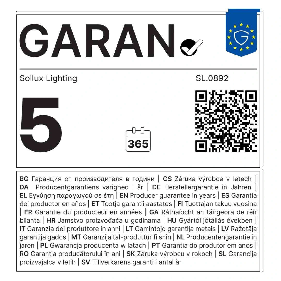 SL0892 garan sollux mozaica 3er schwarz gold