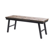Sitzbank Fischgräte | Holzbank zum sitzen | Sitzmöbel Bank Holzbank modern schwarz braun esszimmer Esstisch Bazar Bizar Soulbirdee Onlineshop
