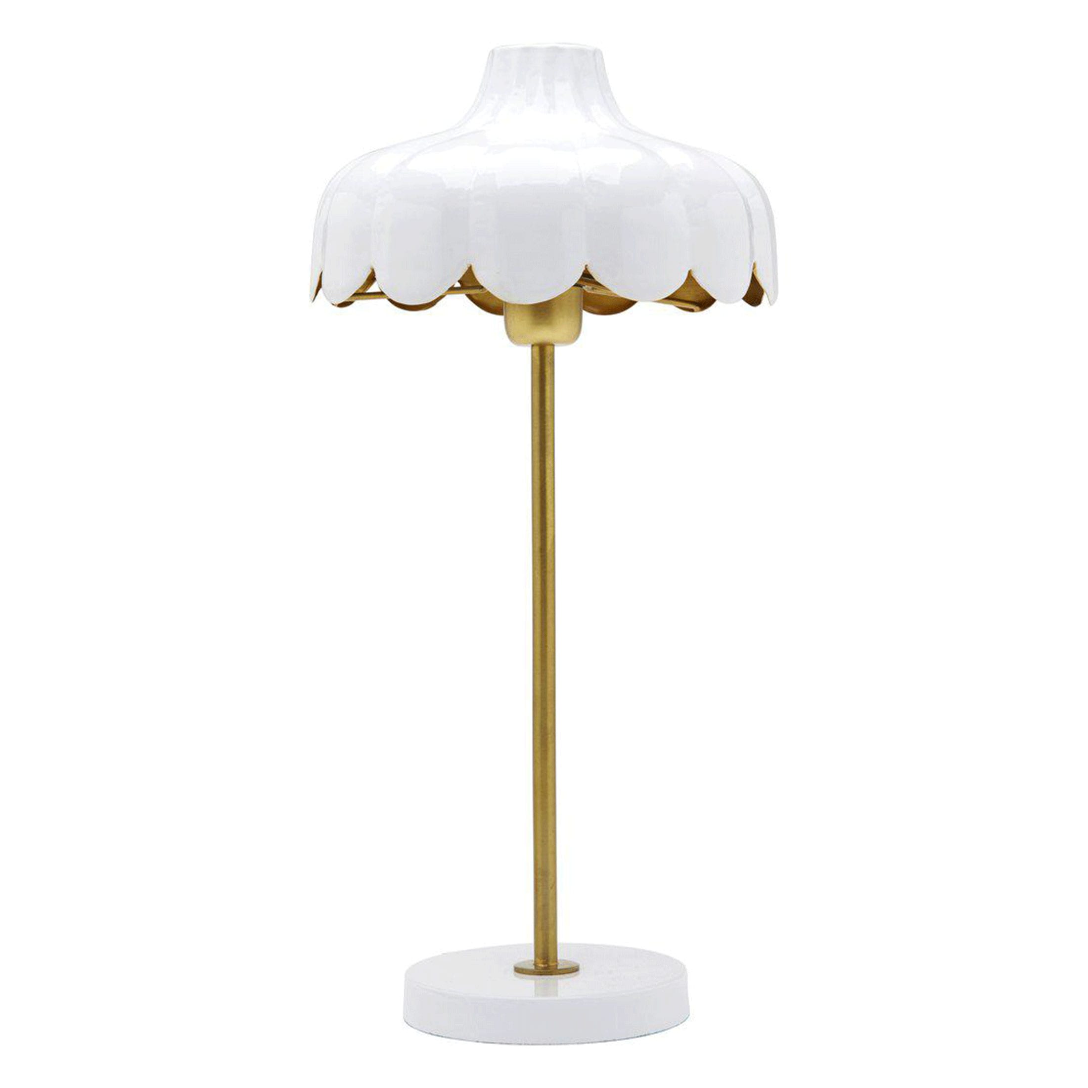 Skandi Tischlampe in Blumenform “Fika”, Weiße Lampe von PR Home bei Soulbirdee Onlineshop