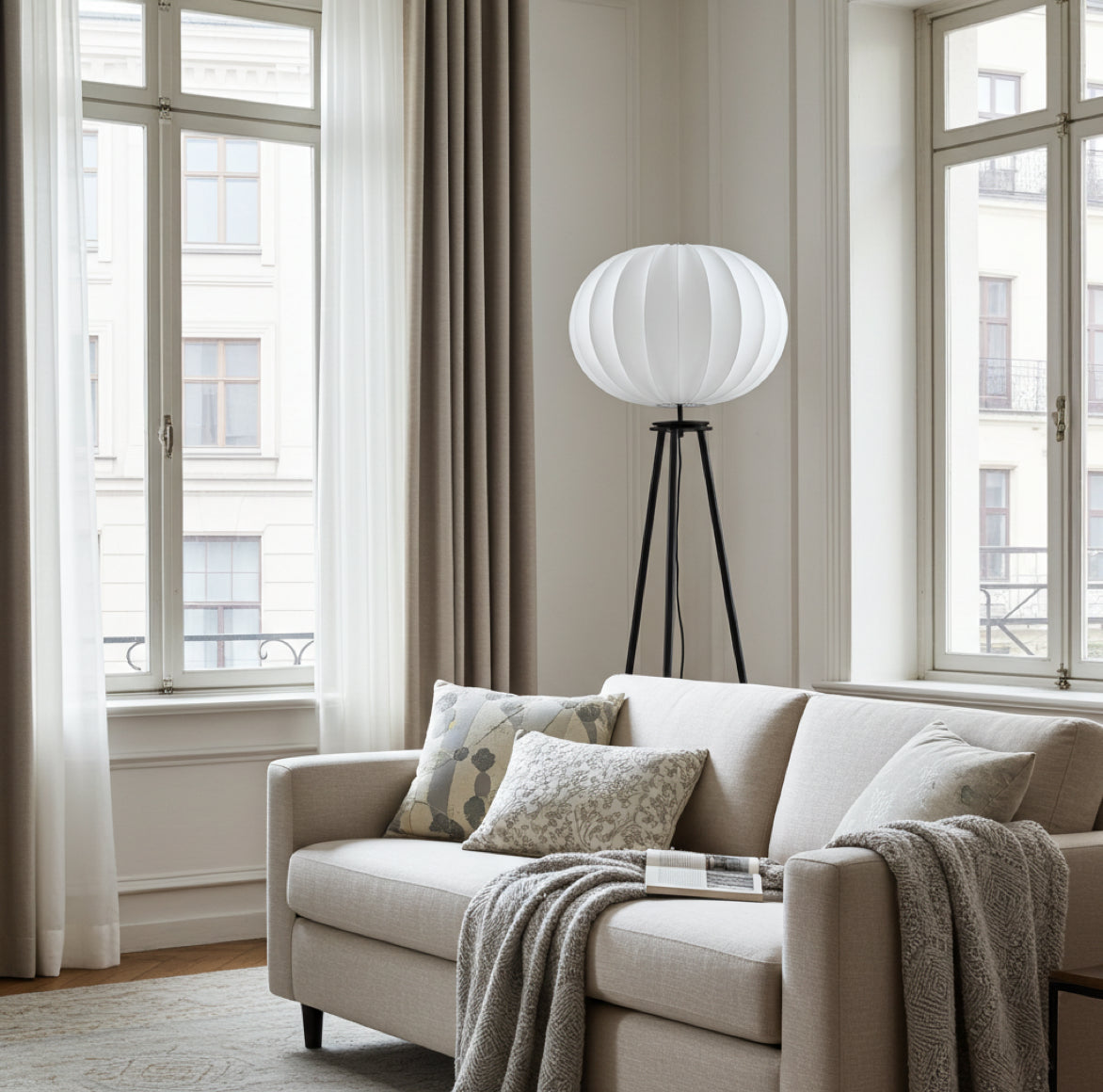 Wohnzimmer Stehlampe für Altbau Charme und eleganten Retro Stil