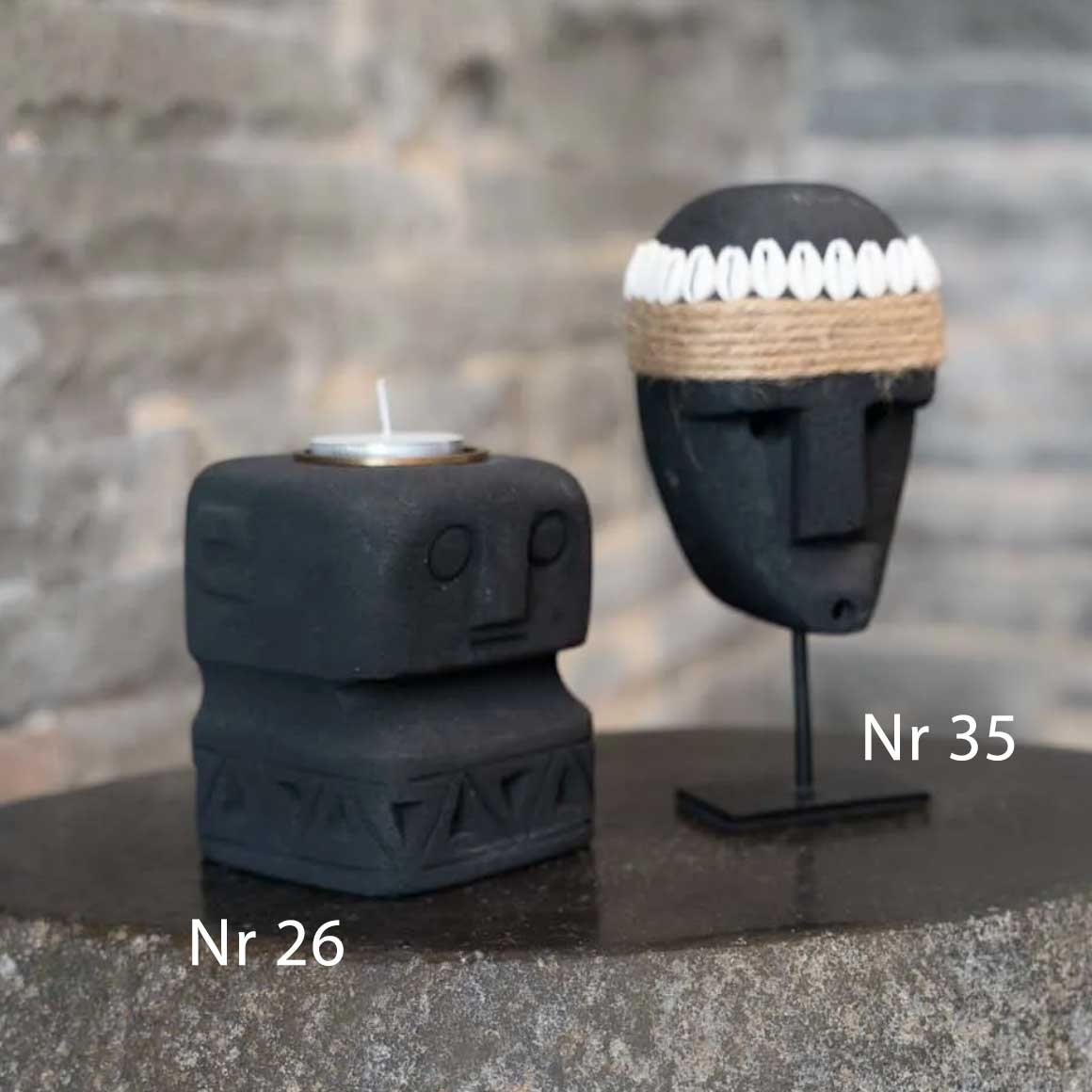 Sumba Kerzenstaender #26 Gesicht Statue kerzenhalter Bazar Bizar Ethno Deko Figur indonesien Boho Style Deko Soulbirdee online shop