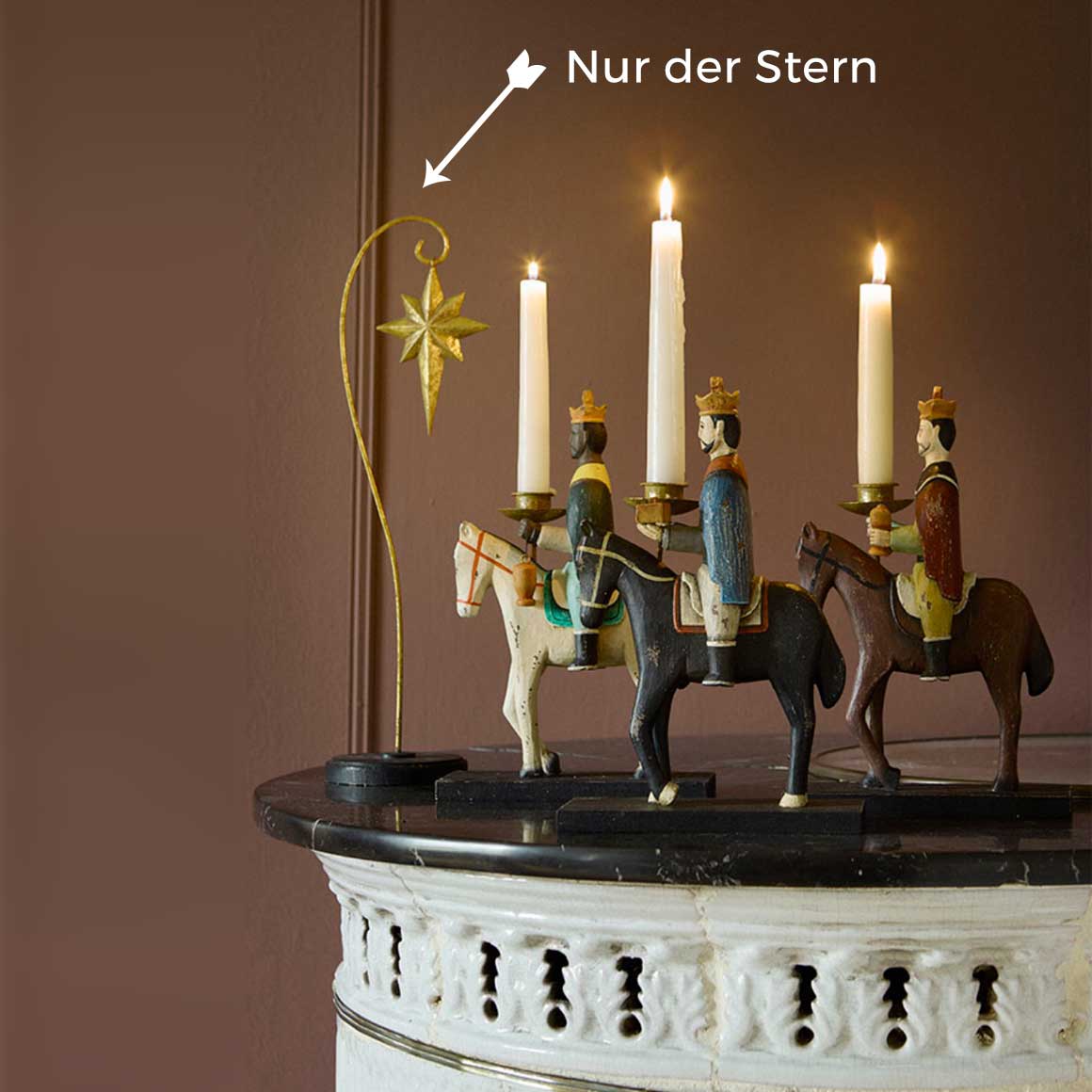 Stern Figur heilige drei Könige Zubehör für die Kerzenständer Heilige 3 Könige Kerzenständer | Bungalow DK | skandinavische Weihnachtsdeko | Deko | Soulbirdee Onlineshop