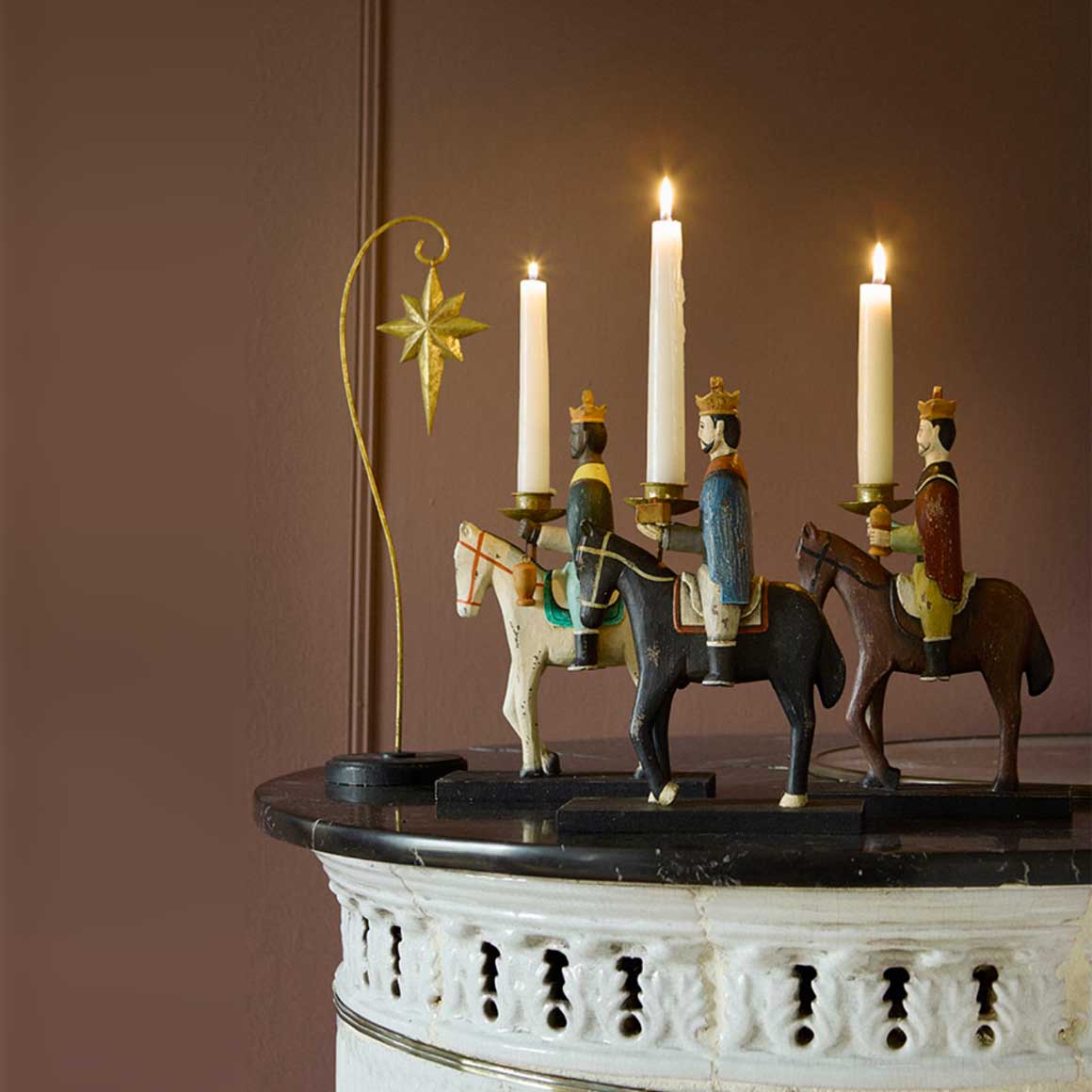 Stern der heiligen 3 Könige als Zubehör für die Kerzenständer Heilige 3 Könige von Bungalow DK als skandinavische Weihnachtsdeko im Soulbirdee Onlineshop