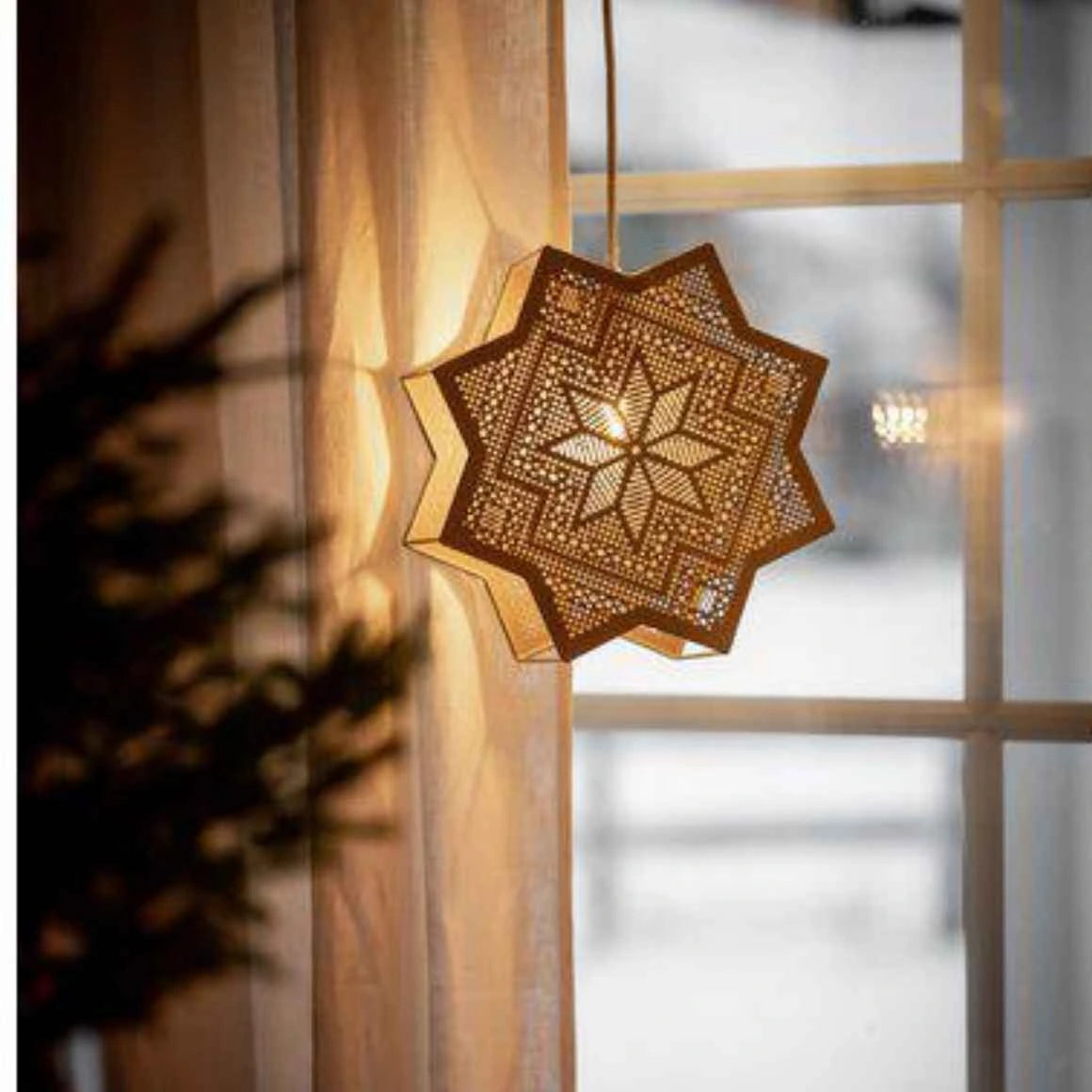 Nostalgische Sternlampe Vintage skandinavische Weihnachtsbeleuchtung