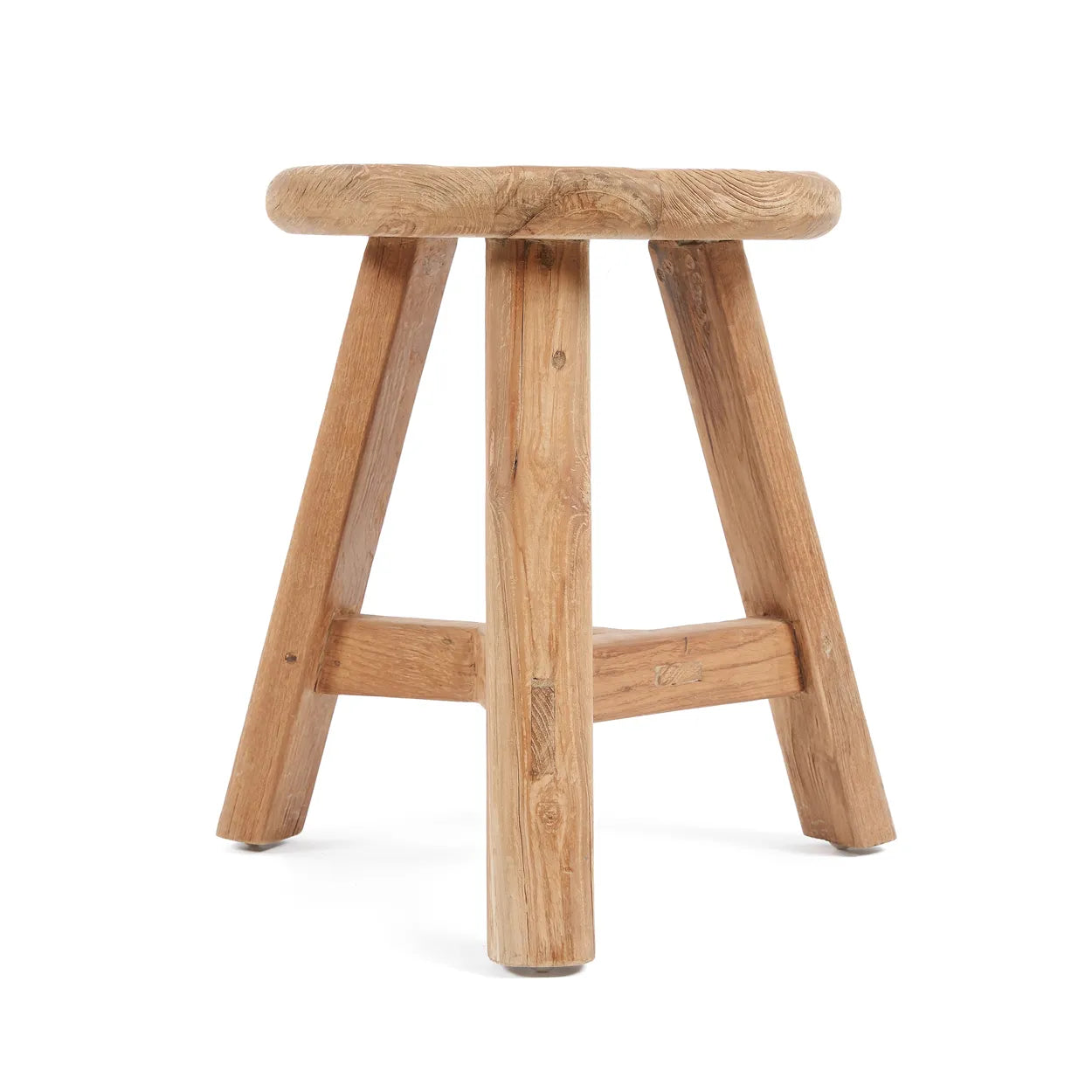 Teak Vintage Holzhocker recykelt nachhaltig umweltfreundlich Soulbirdee Onlineshop