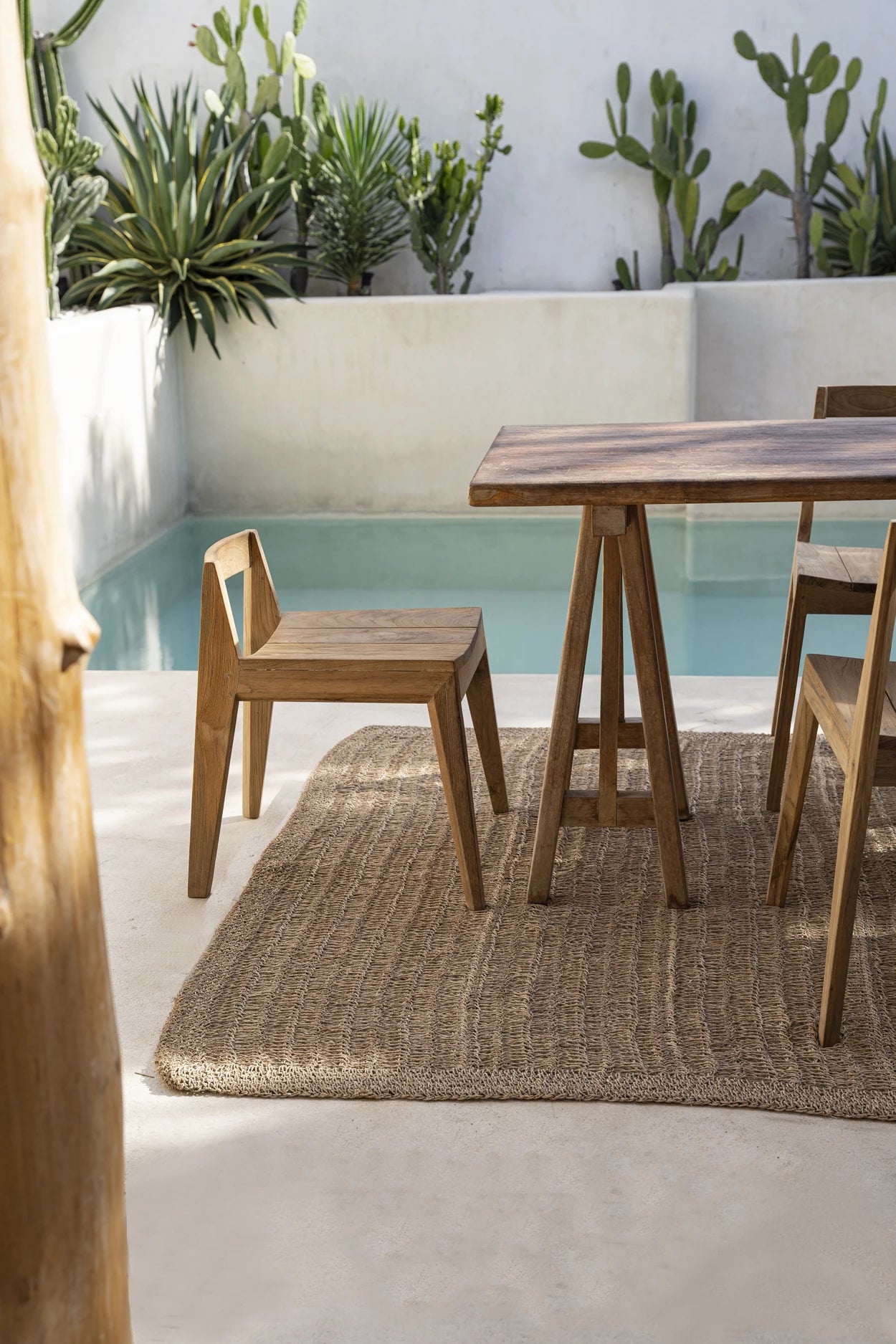 Teakholz stuhl Esstischstuhl mit kurzer Rückenlehne Terrassenstuhl Outdoor Balkonstuhl Stuhl Esszimmer Terrasse Holzstuhl Recyceltes Teak-Holz oulbirdee Onlineshop