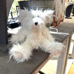 Teddybär Stella Geschenk für Lieblingsmensch Teddy Geschenkidee mit Liebe Geburtstagsgeschenk Kuscheltier Bär Weiß Fell Plüsch Soulbirdee Onlineshop