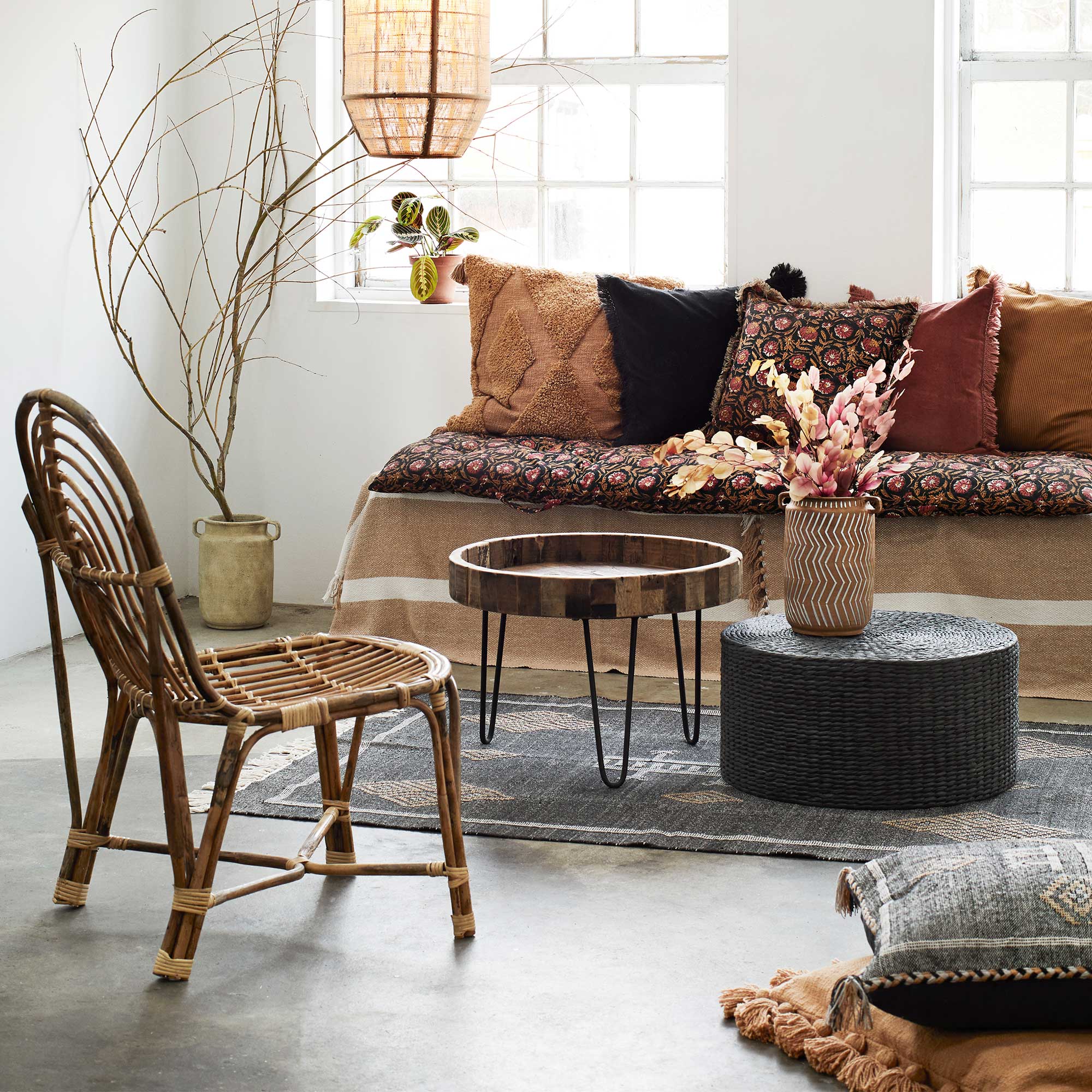 Kelim Teppich Marokko Orient Grau Dunkel Fransen Baumwolle Beige Modern Wohnen Deko Marokkanischer Style Soulbirdee shop