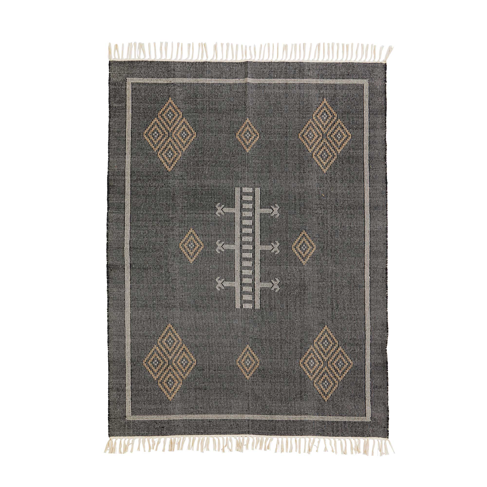 Kelim Teppich Marokko Orientalisch Grau Dunkel Beige Modern Wohnen Deko Marokkanischer Style Soulbirdee shop