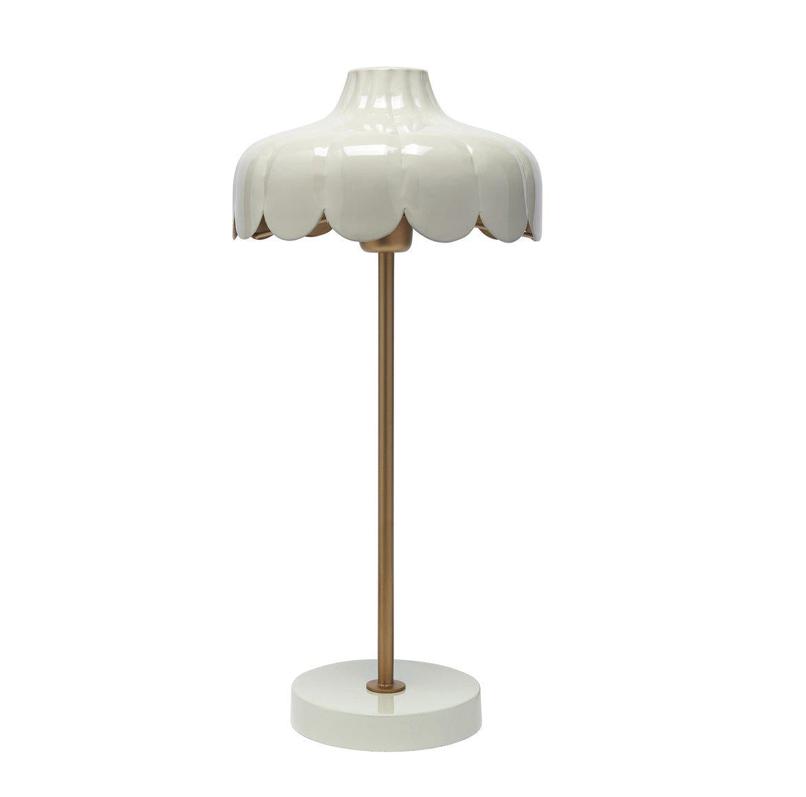 Tischlampe Vintage Landhaus Beige Metall Gold retro Soulbirdee Onlineshop Blume Blüte Design Prhome Wells