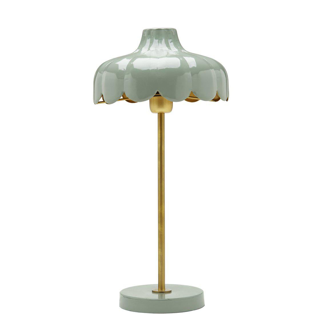 Skandi Tischlampe Grün in Blumenform “Fika”, Grüne Lampe als Tischleuchte von PR Home bei Soulbirdee 