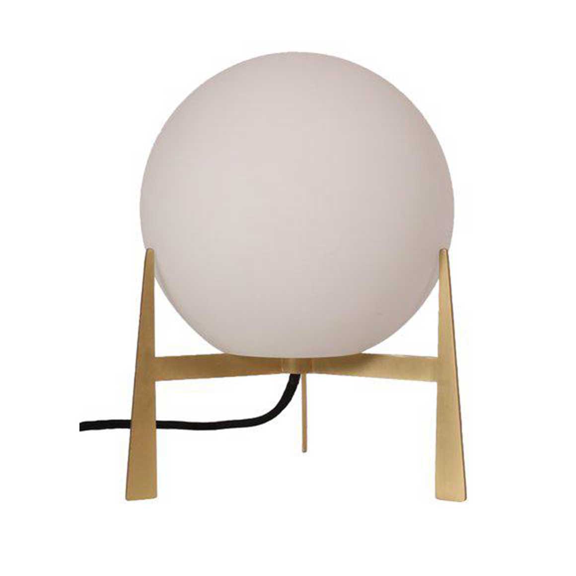Tischlampe modern | Weiß Kugel aus Glas als Lampenschirm | Rischlampe Wohnzimmer | Gold Gestell Metall | Tischlampe kaufen | Soulbirdee Lampenshop