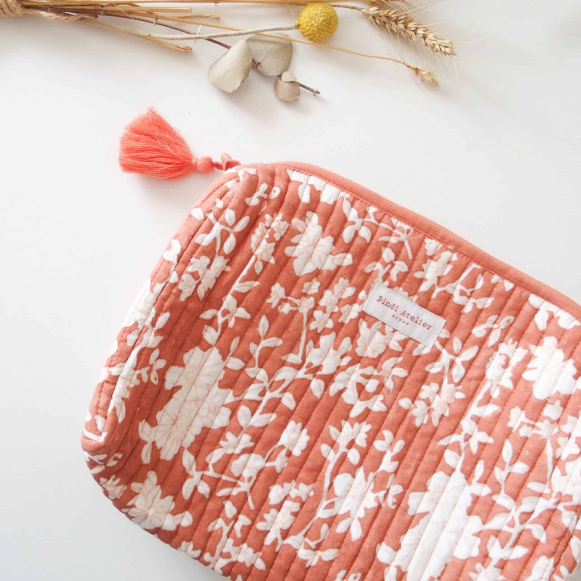 Kosmetiktasche im Block Print "Nidhi"