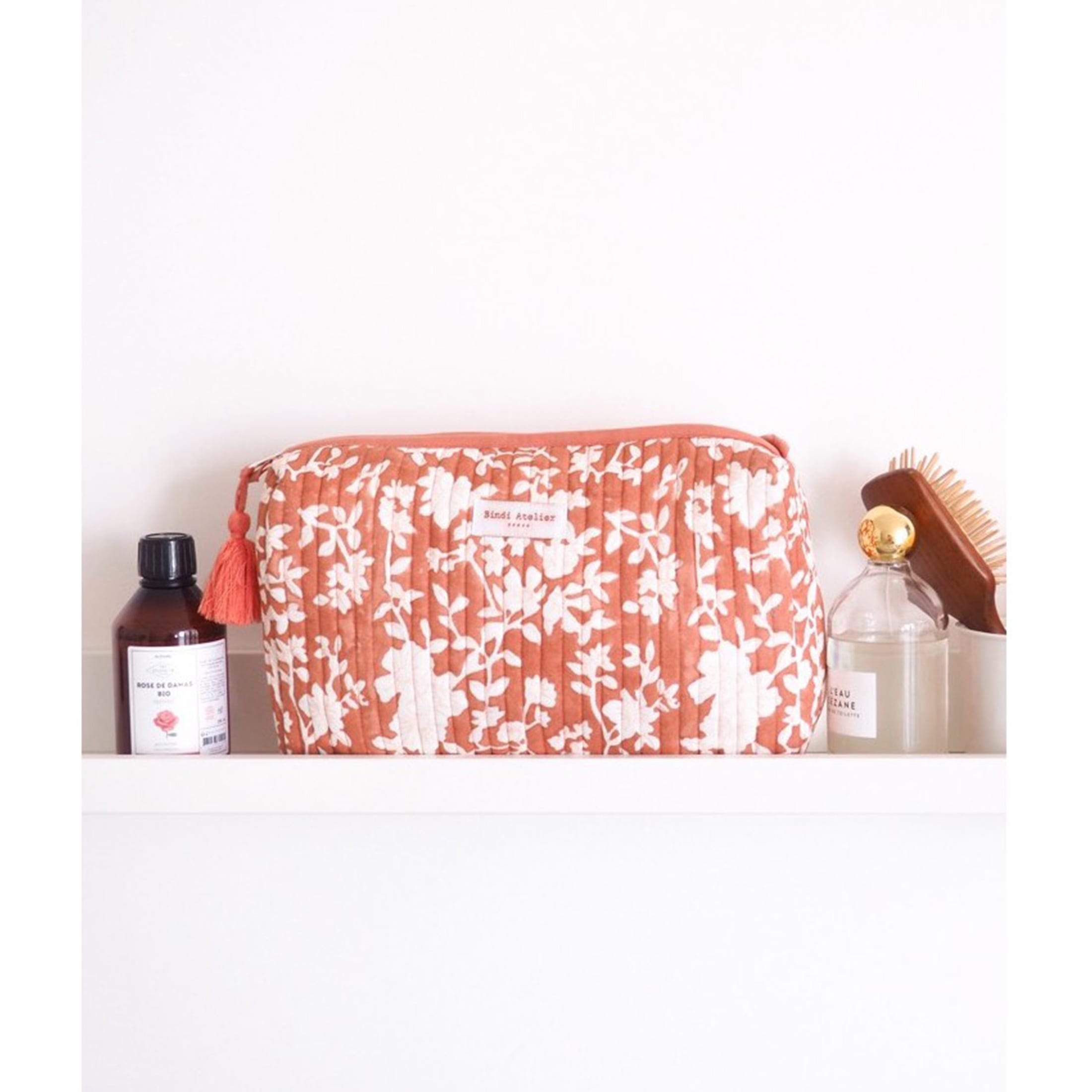 Kosmetiktasche im Block Print "Nidhi"