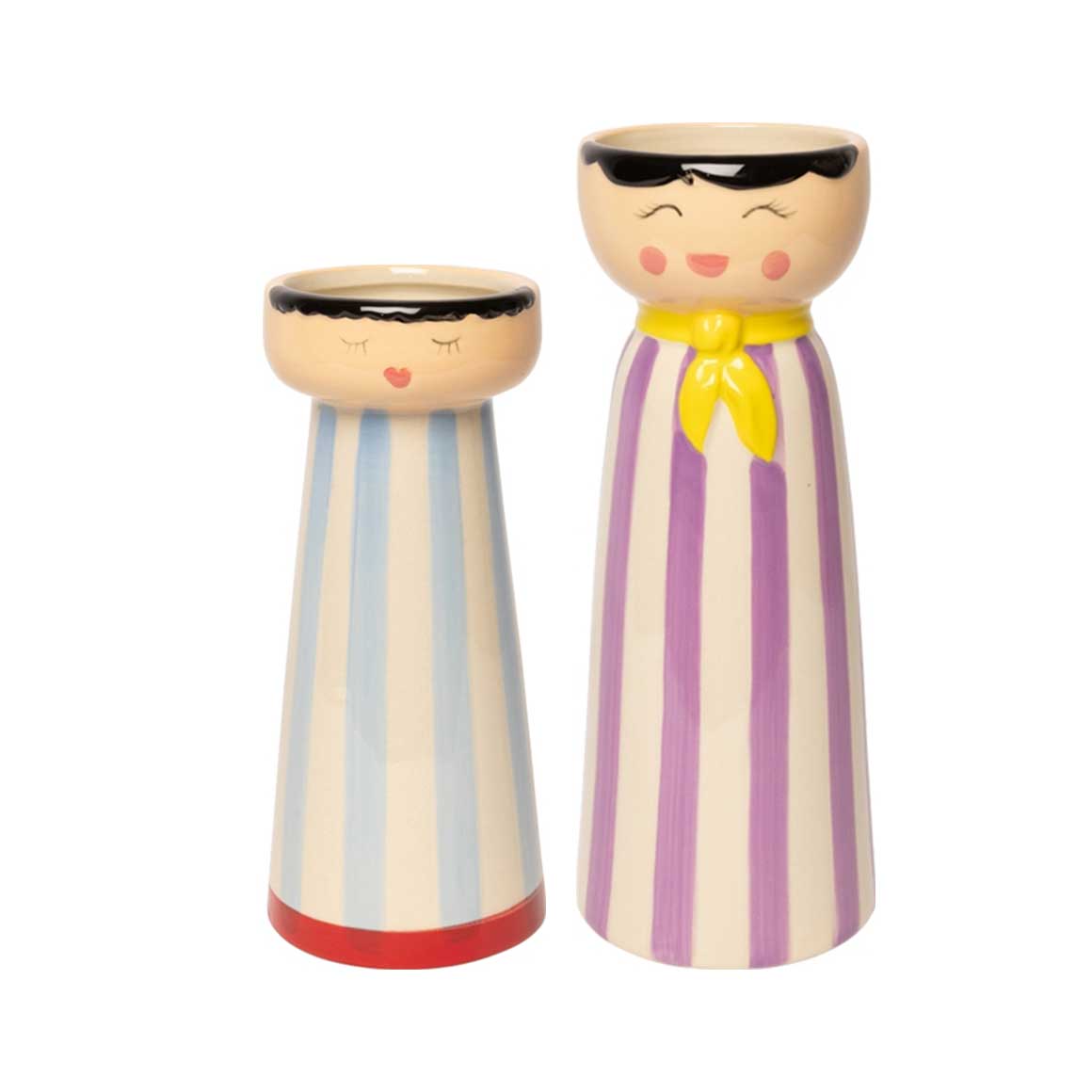 Vase Mr & Miss Geschenk für Frauen Bunte Vase mit einem lächelnden Gesicht Geschenkidee Frühlingsdeko Wohnzimmerdeko Soulbirdee Onlineshop
