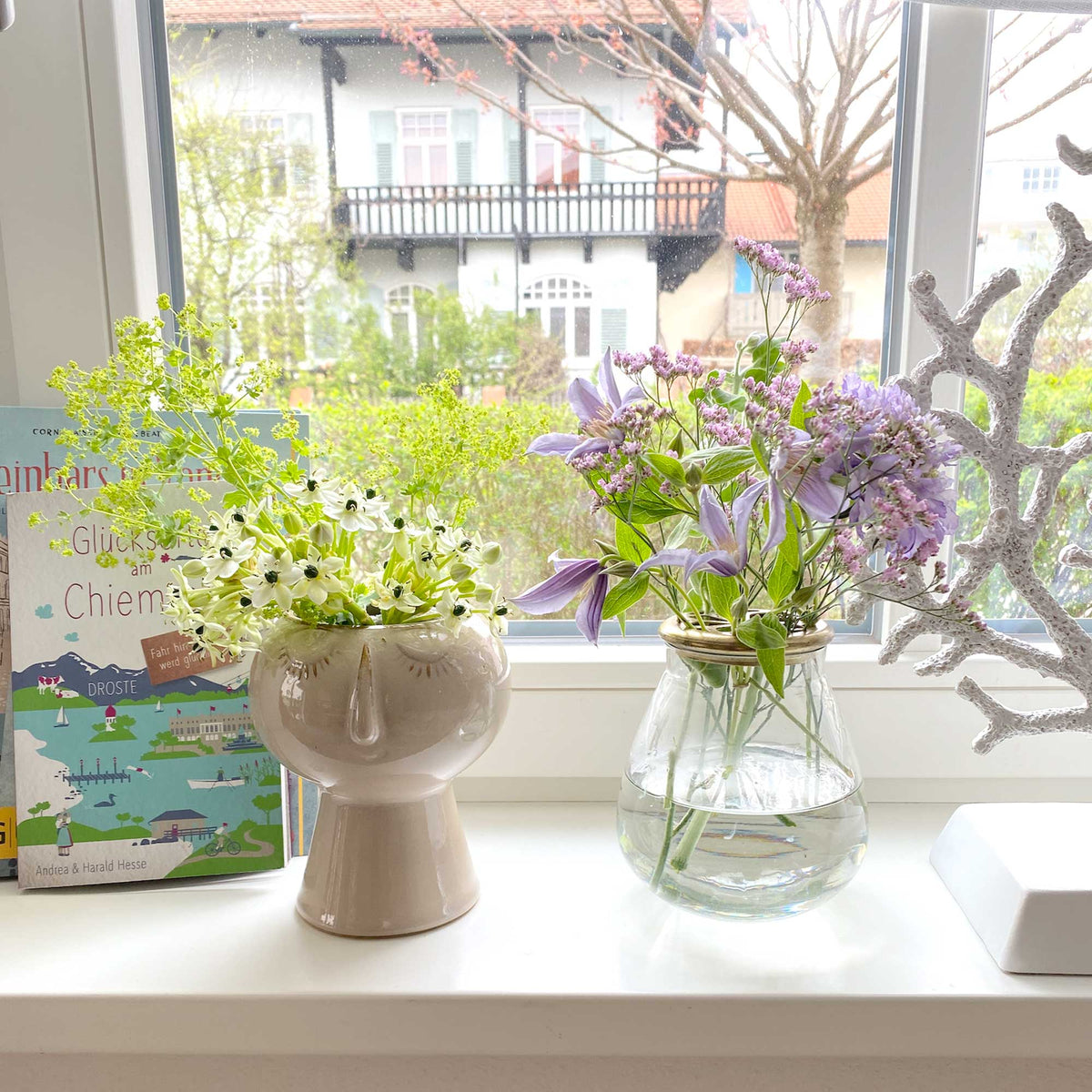 Vase mit Goldenem Rand | Glasvase