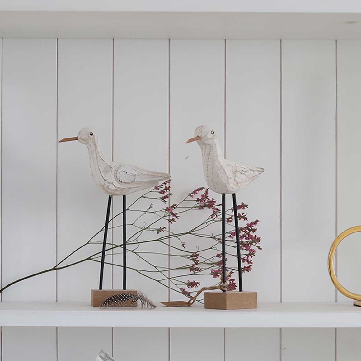 Vögel Holzfiguren ♥ Moderne, maritime Deko im Landhaus Deko Stil ♥ Liebenswerte Dekofiguren kaufen ♥ Soulbirdee Onlineshop für Deko & Interior
