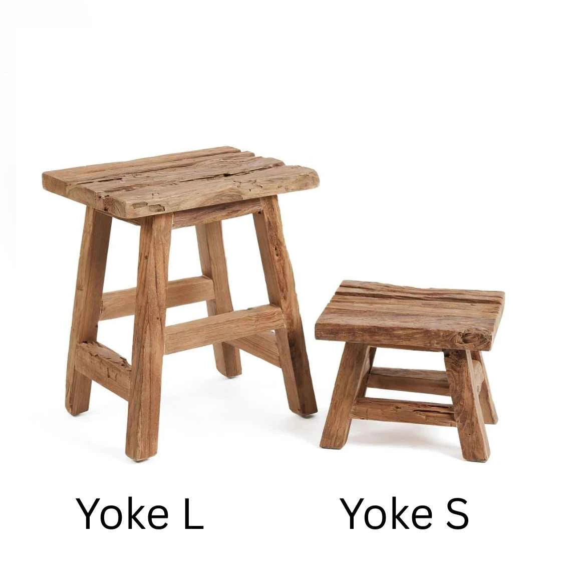 Vintage Holz Hocker in verschiedenen Größen