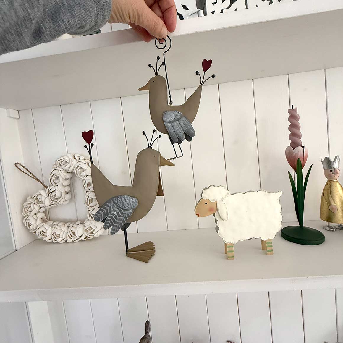Vogel dekoanhänger landhaus osterdeko soulbirdee onlineshop