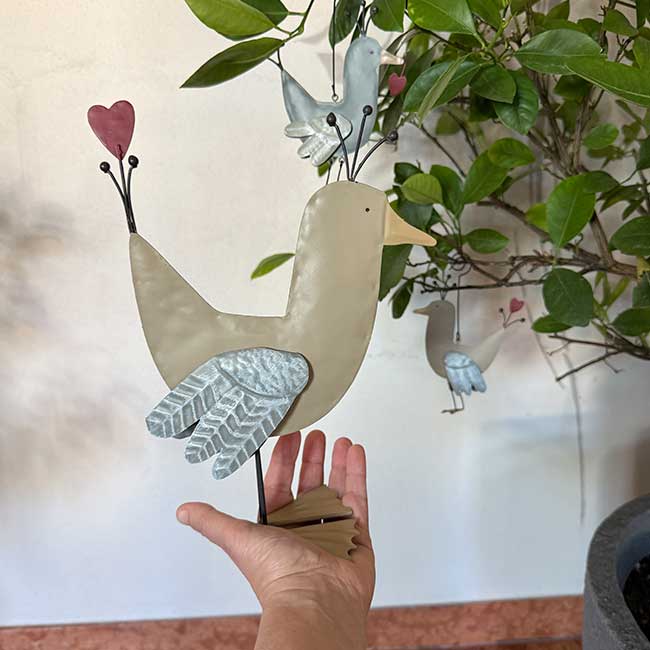 Vogel herz dekofigur landhaus ostern soulbirdee onlineshop frühlingsdeko