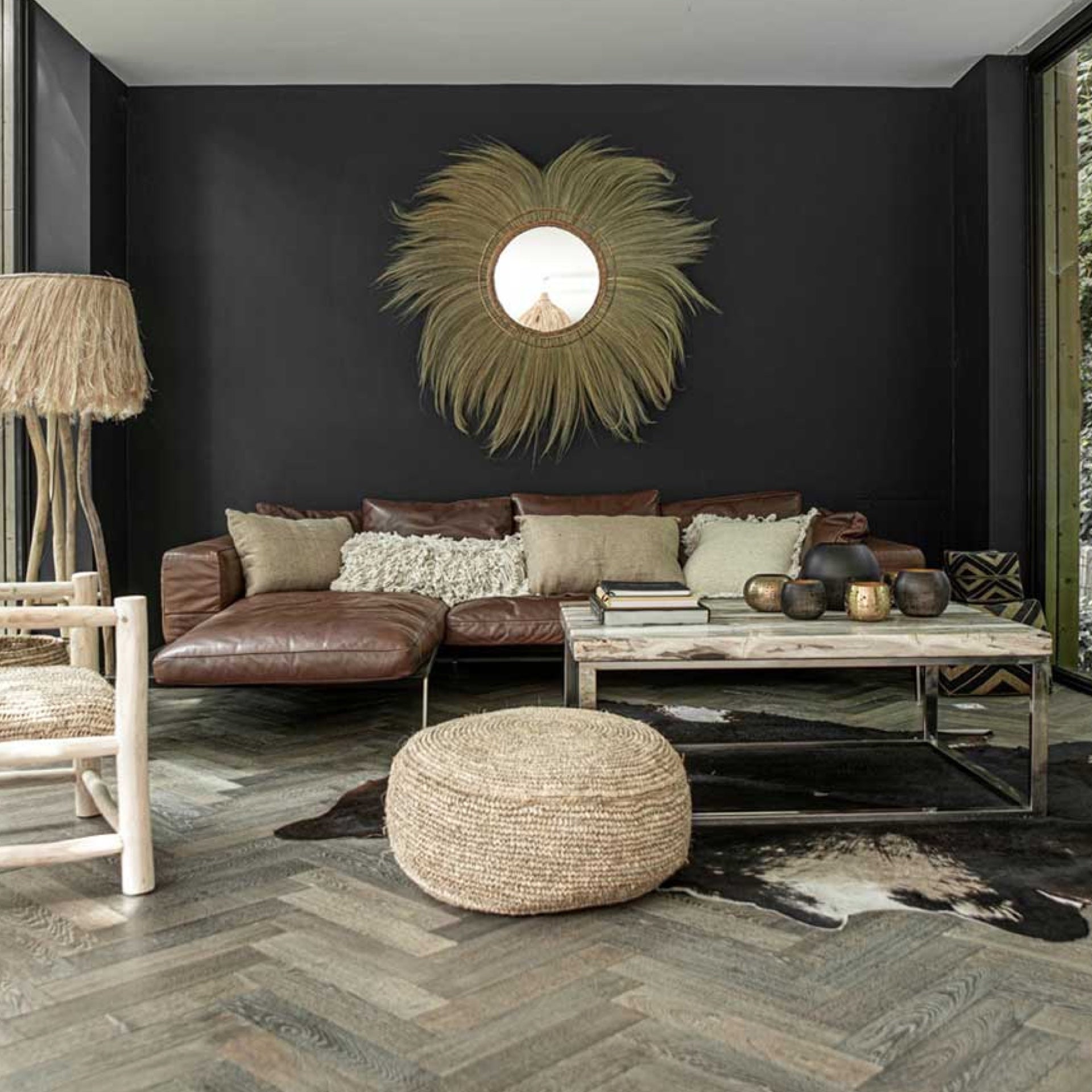 Wanddeko Deko Wandspiegel Spiegel Boho Style Soulbirdee Naturmaterial Eco Chic