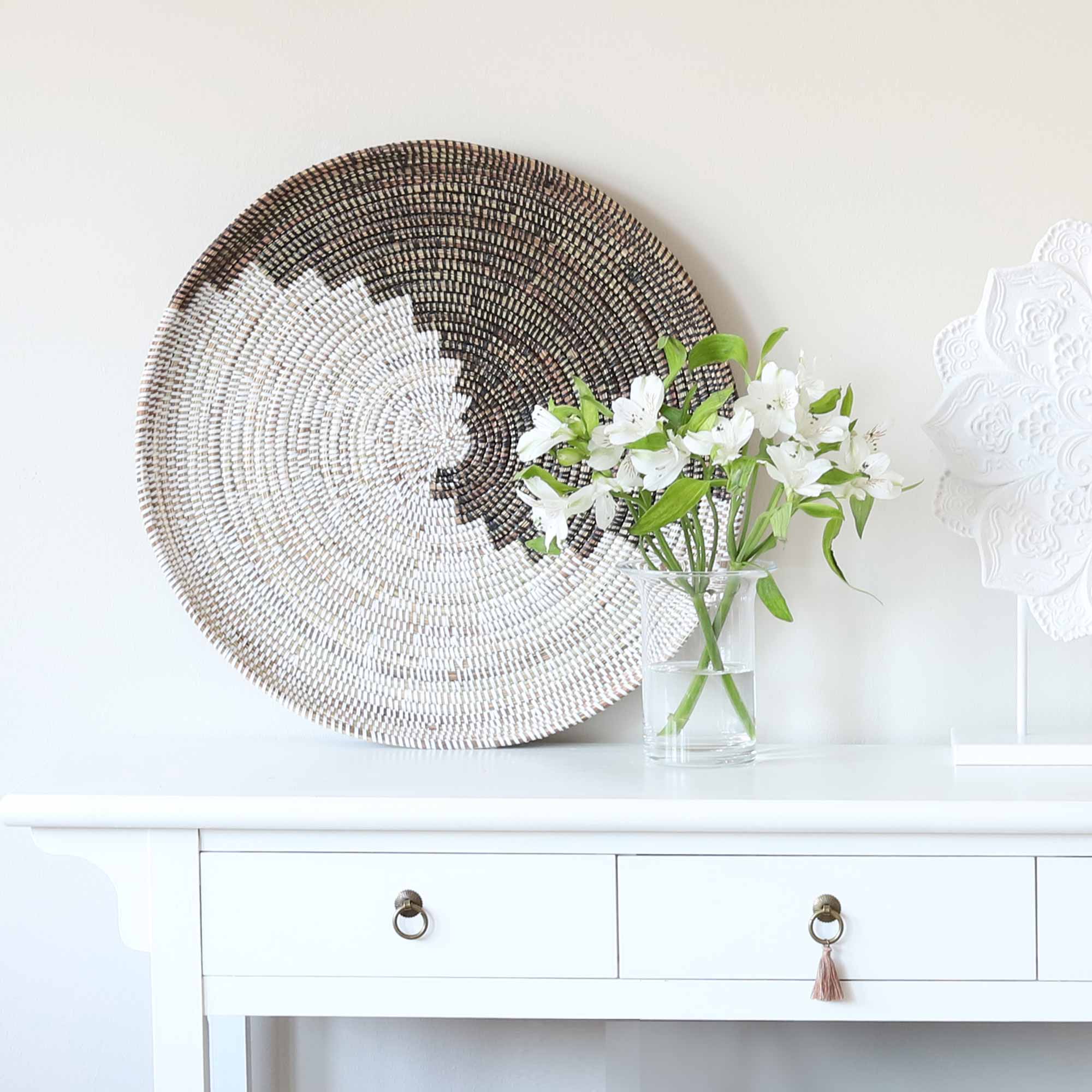 Wanddeko YingYang ♥ Grosser Wandteller als Dekoration für das Wohnzimmer. Boho Deko online kaufen , Soulbirdee Onlineshop für Deko & Interior