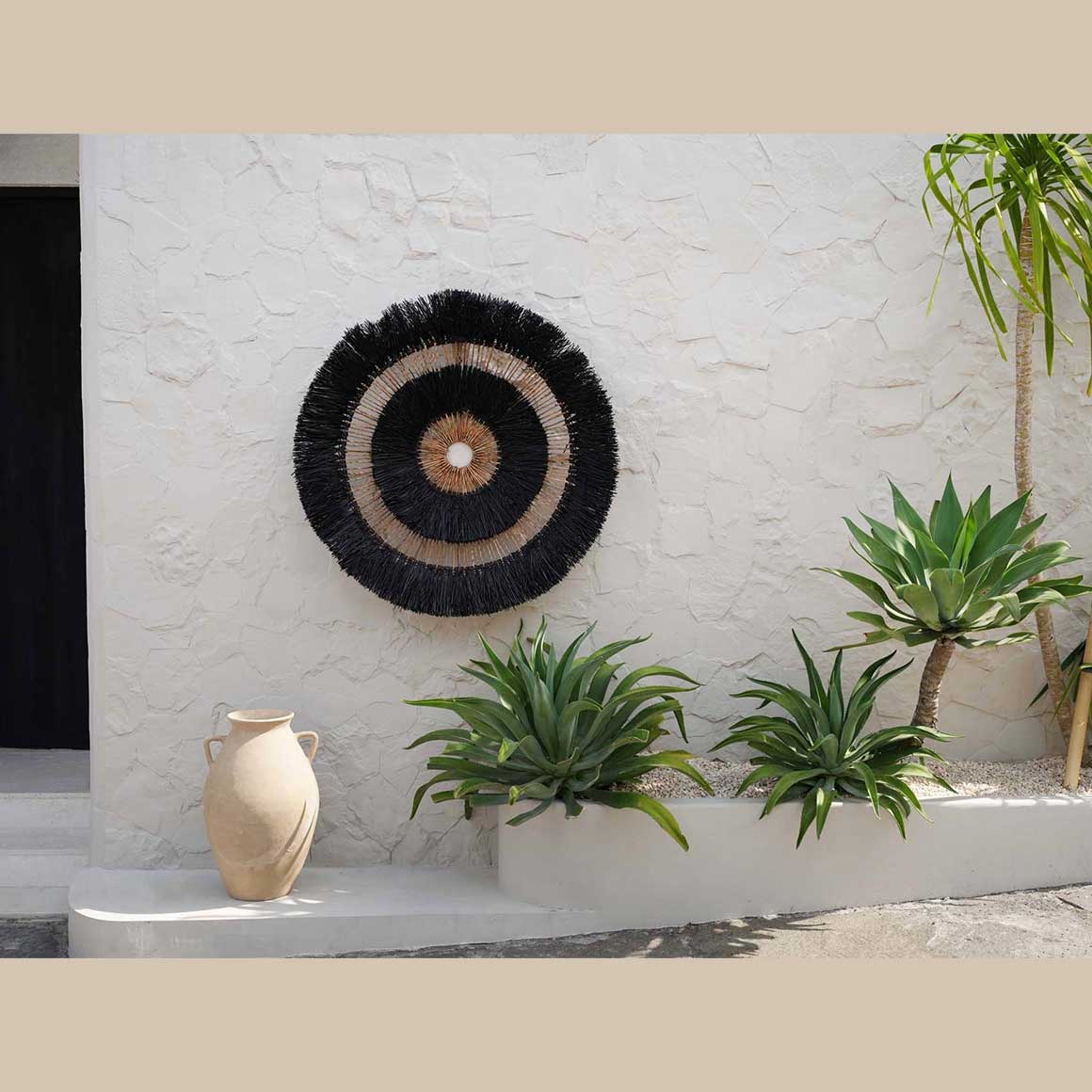 Wanddeko boho deko Moodbild wand dekoration groß schwarz bali boho soulbirdee onlineshop bazar bizar