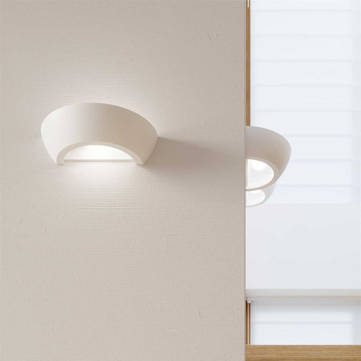 Wandlampe Flur Runde Wandleuchte für Innen weiße Wandlampe Flur Lampe aus Keramik in Polen hergestellt, TOP Qualität Soulbirdee Lampenshop