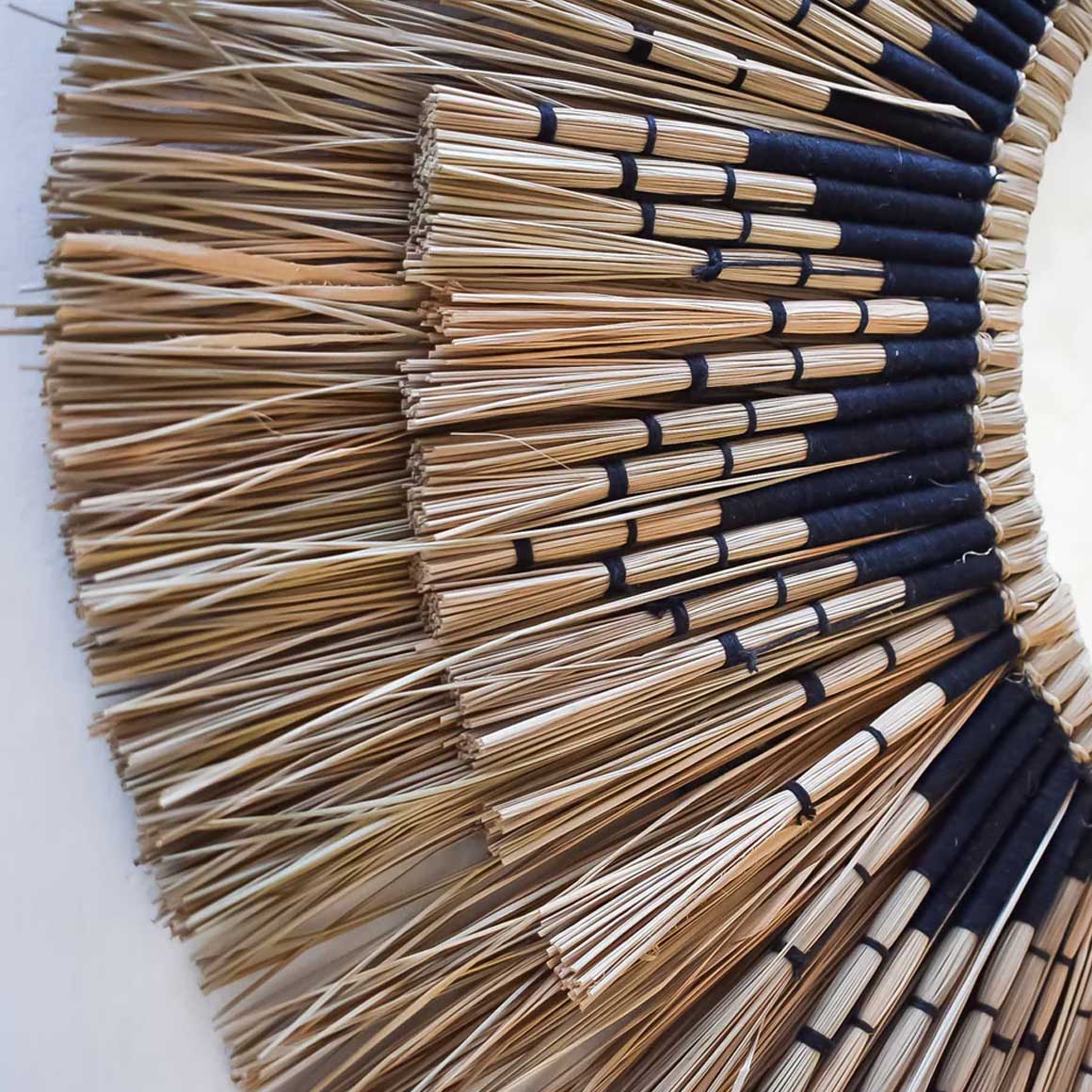 Detail Spiegel Wandspiegel Rattan