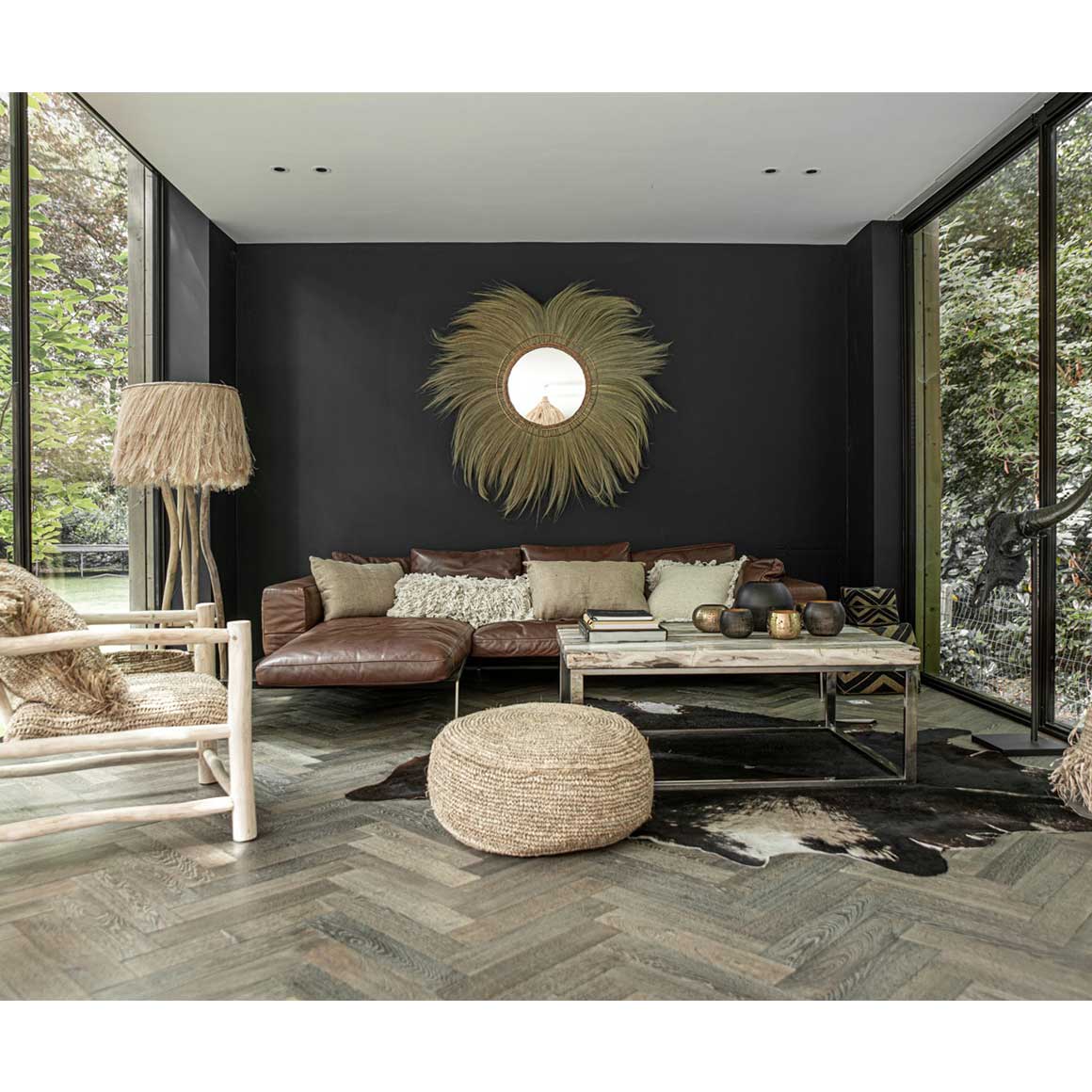 Wandspiegel groß Gras Außergewöhnlicher Wandspiegel Boho Style Runder Spiegel Bazar Bizar Spiegel kaufen im Soulbirdee Onlineshop Boho Wandspiegel Wohnzimmer Spiegel rund groß 130 Coastal Bali Deko Boho Interior kaufen