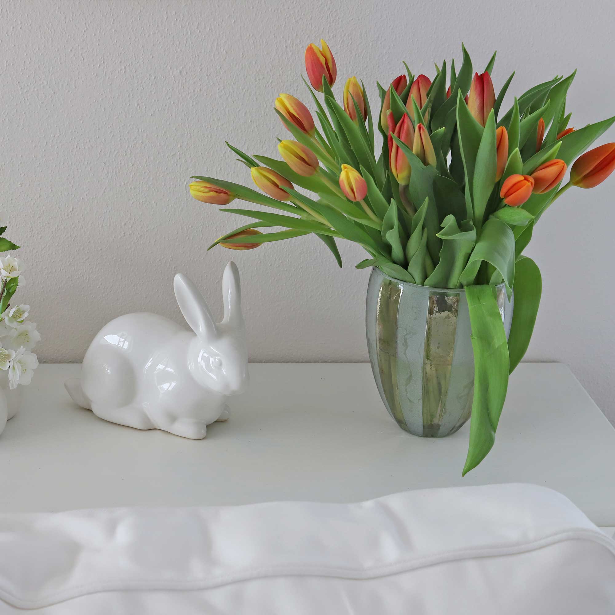 Weißer Hase Osterhase Porzellanhase Ostern Dekoration Deko Soulbirdee Onlineshop