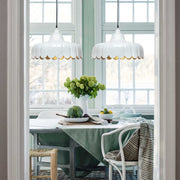 Esstischlampe Weiss Gold esszimmer lampe HängeLampe Deckenlampe Esstisch Pendelleuchte landhaus Soulbirdee LampenShop