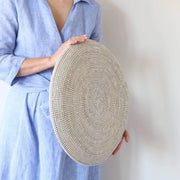 Wanddeko OCEANA ♥ Weiße Wanddeko aus Seegras Flache Schale und Wandteller als Deko Onlineshop Soulbirdee Interior & Deko kaufen Ostern Osterdeko Dekoration modern Ideen Skandinavisch Flache Schale Weiss Wanddekoration Seegras Flache Schale Wandteller Dekoration