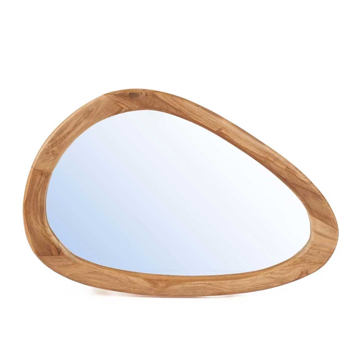 Wohnzimmer Spiegel Ovaler Wandspiegel mit Holzrahmen Wanddeko Boho Style Soulbirdee Onlineshop Bazar Bizar Deko kaufen