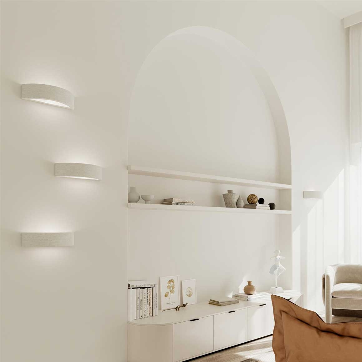 Wohnzimmer Wandlampe Runde Wandleuchte für Innen weiße Wandlampe Flur Lampe aus Keramik in Polen hergestellt, TOP Qualität von Sollux im Soulbirdee Lampenshop