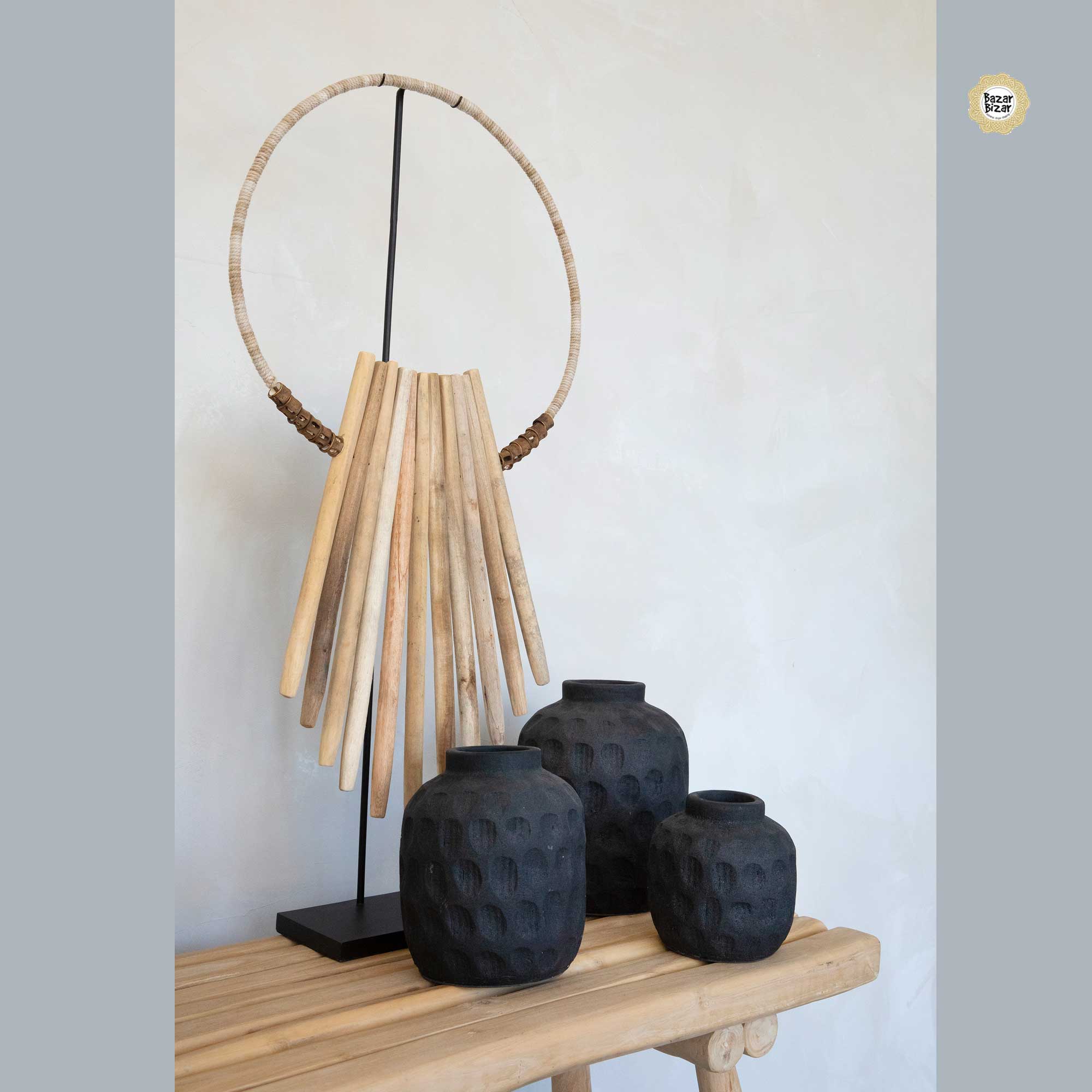 Wooden Stick on Stand Ornament Dekoration von Bazar Bizar im Soulbirdee Onlineshop kaufen