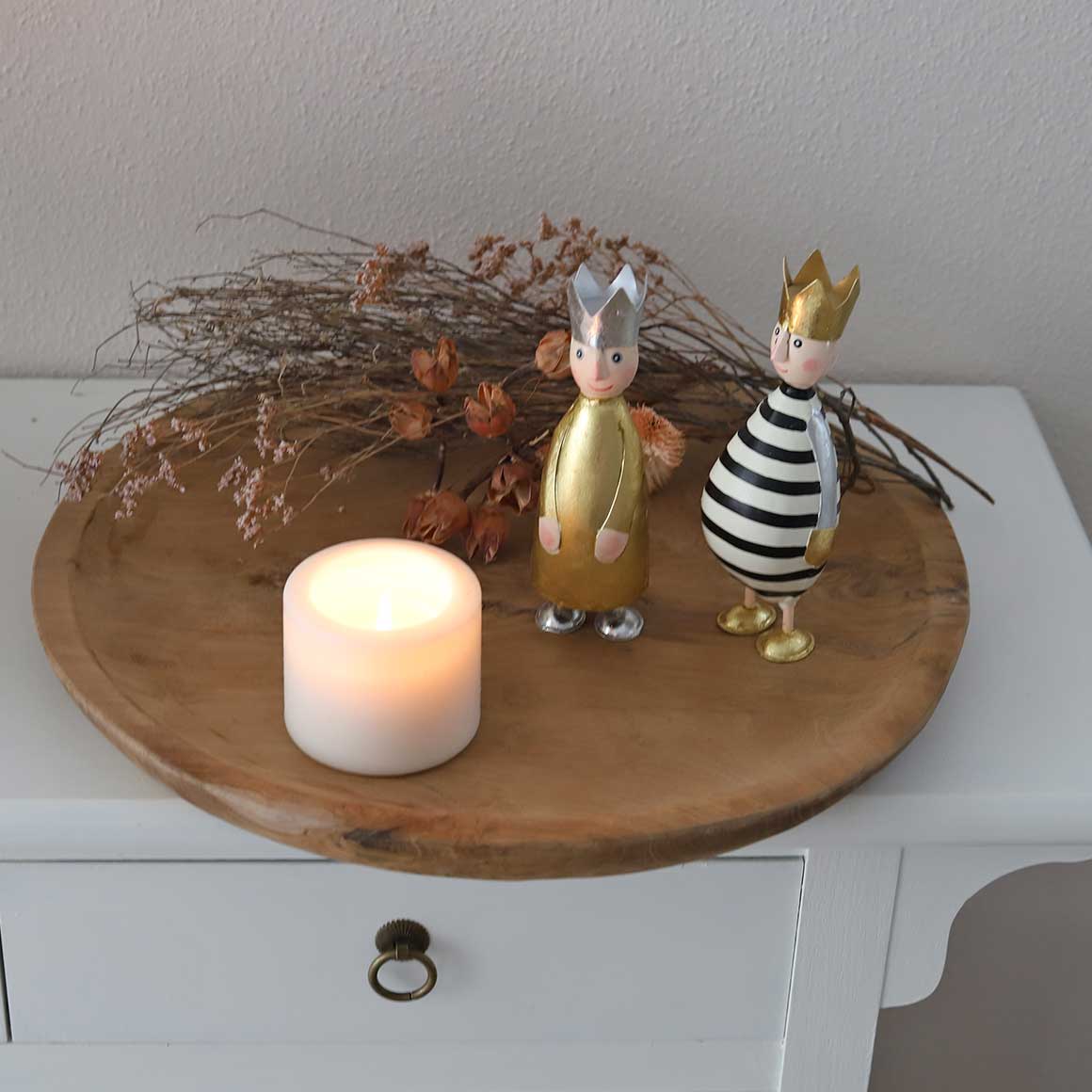 Dekotablett kaufen Weihnachtsdeko Tablett Weihnachten rund holz dekorieren weihnachtsshop
