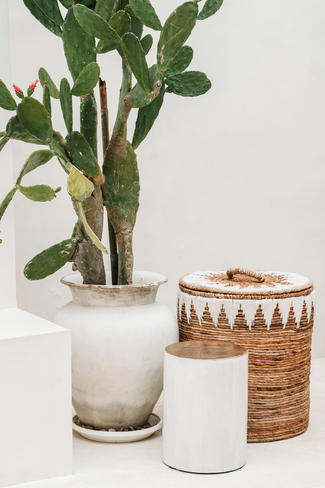 Boho Wäschekorb JAAT019NW-SET2 Bazar Bizar geflochtene Korb Deckelkorb Henkel Bali 2 Wäschekörbe Set Soulbirdee Shop